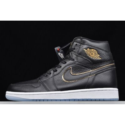 Nike Air Jordan 1 Retro High Og Siyah / Metal Altın Basketbol Ayakkabısı Türkiye - LFZZZ6Q3